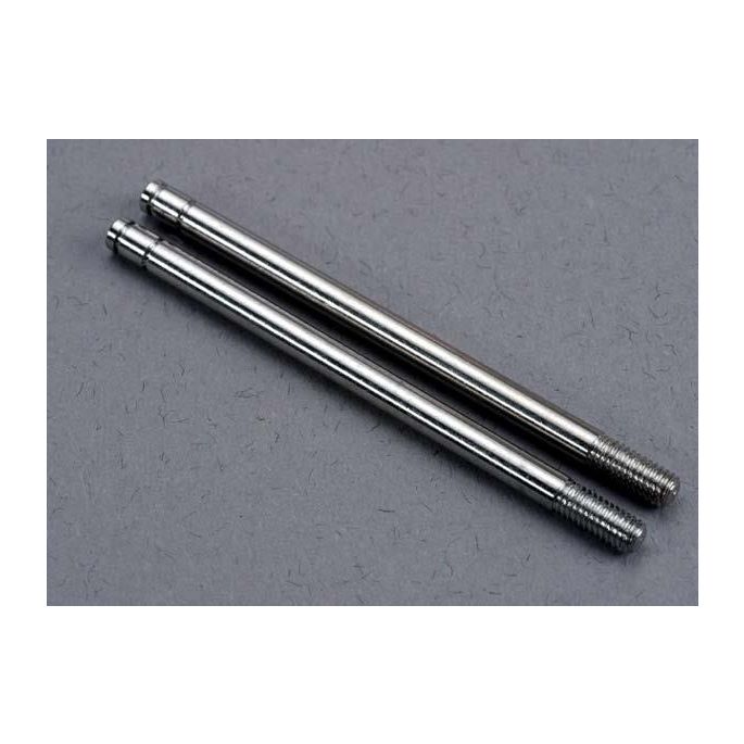 Shock shafts, steel, chrome finish (X-long) (2), TRX2765